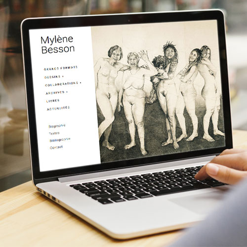 Site web réalisée pour l'artiste Mylène Besson